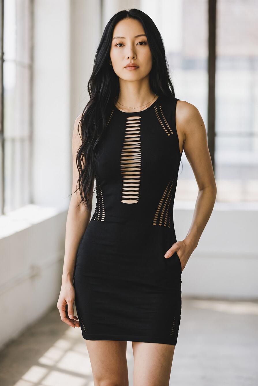 Iets Frans Cutout Bodycon Dress M NWOT Sleeveless Fitted Party Sexy Club Wear